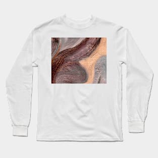 Purple Ochre Gray Abstract Art Long Sleeve T-Shirt